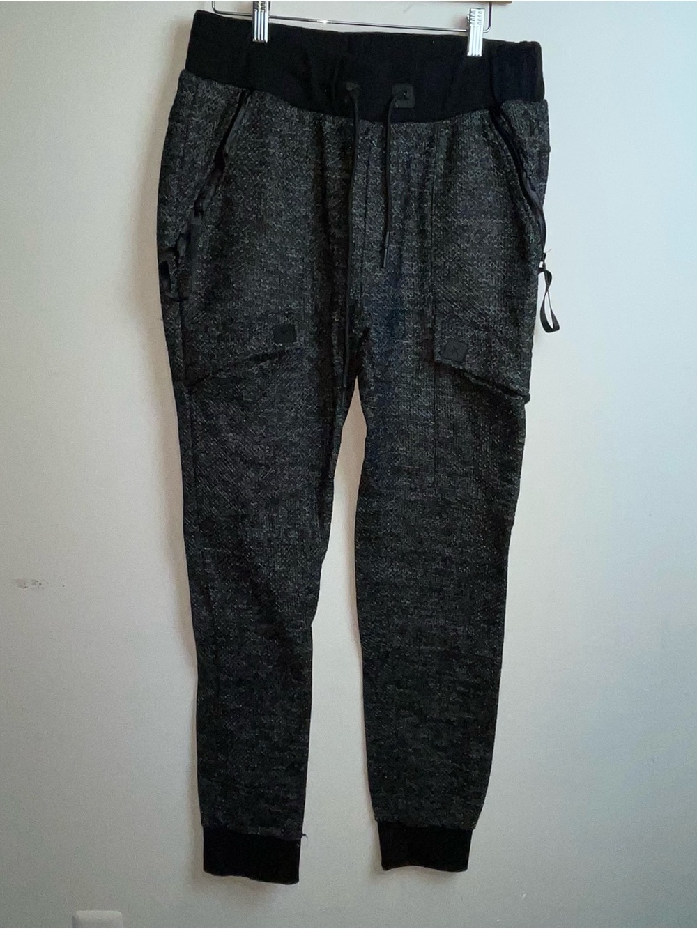 Men's Dark Gray Jogger Pants with Cargo Pockets XL